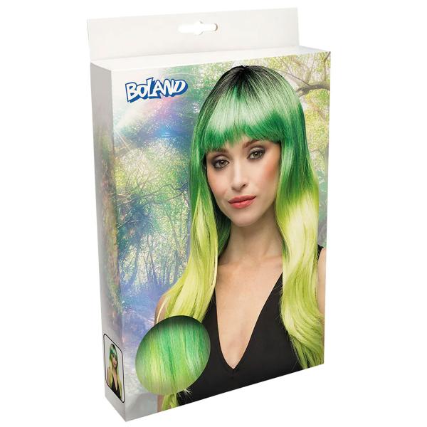 Parykk med Lugg Grønn