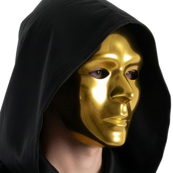 Ansiktsmaske Metallic Gull