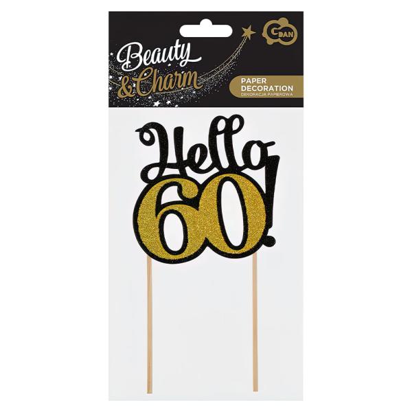 Hello 60 Kakepynt