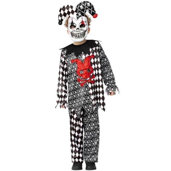 Uhyggelig Jester Kostyme Barn