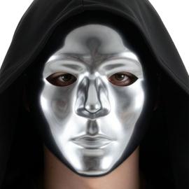 Ansiktsmaske Metallic S&oslash;lv