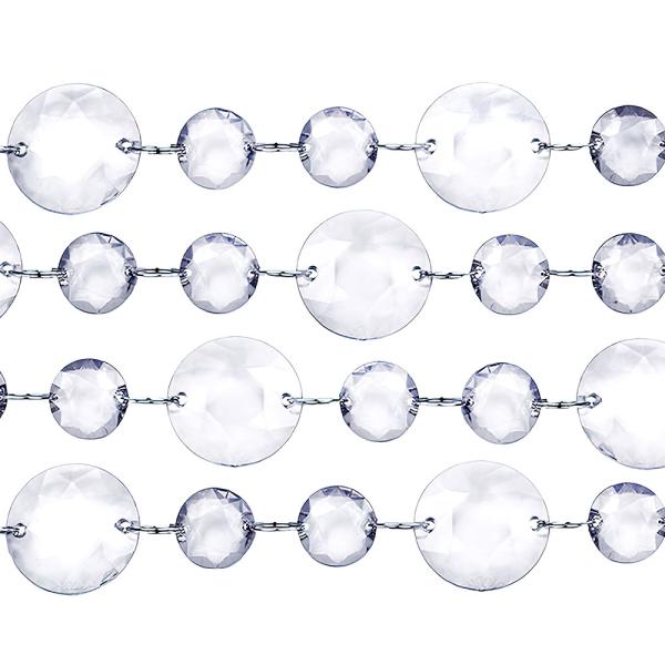 Transparent Girlander Krystaller