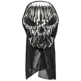 Hodeskalle Helmaske Sølv/Svart