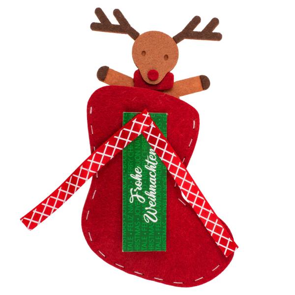 Mini Julestrømpe med Julefigur