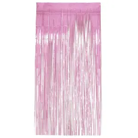 Party Glittergardin Holografisk Rosa