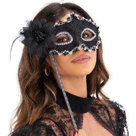&Oslash;yemaske med Blomst og Pinne