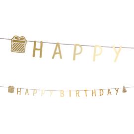 Bokstav-girlander Happy Birthday Gull