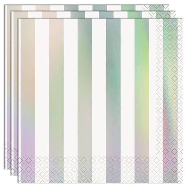 Servietter Holografiske Striper