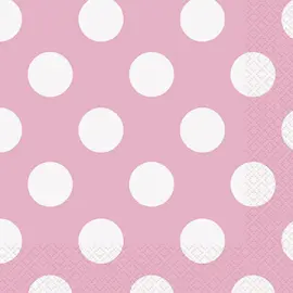 Polka Dot Lyserosa Kaffeservietter
