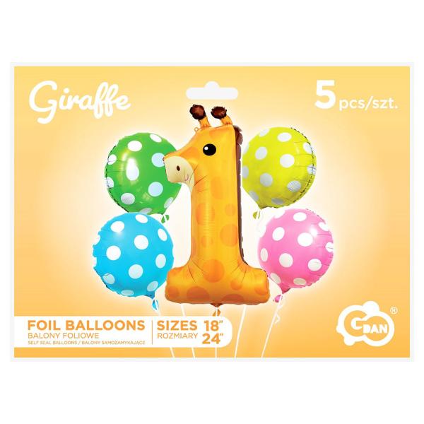 Sjiraff Ballongbukett 1 år