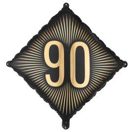 Folieballong 90 Svart/Gull 46 cm