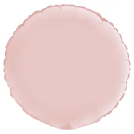 Rund Folieballong Satin Pastellrosa
