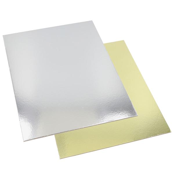 Rektangulære Kakebrett Gull/Sølv 25-pakning