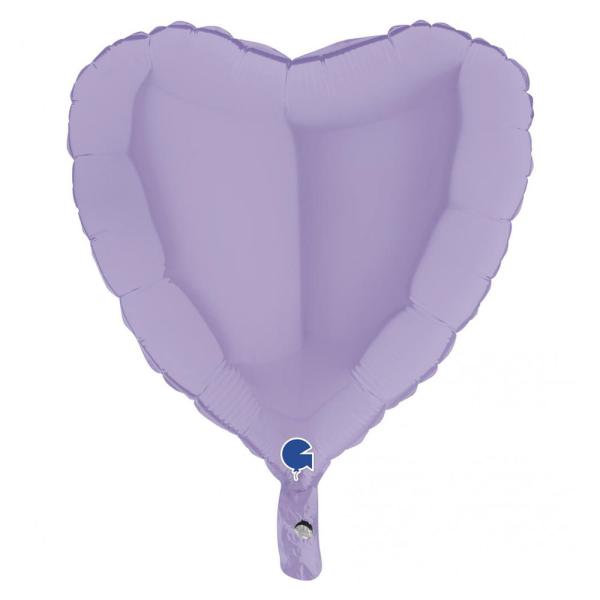 Hjerteballong Matt Pastell Lilla 46 cm
