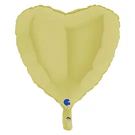 Hjerteballong Matt Pastellgul 46 cm