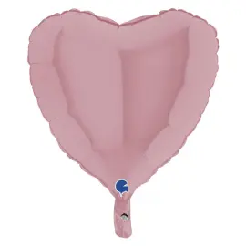 Hjerteballong Matt Pastellrosa 46 cm