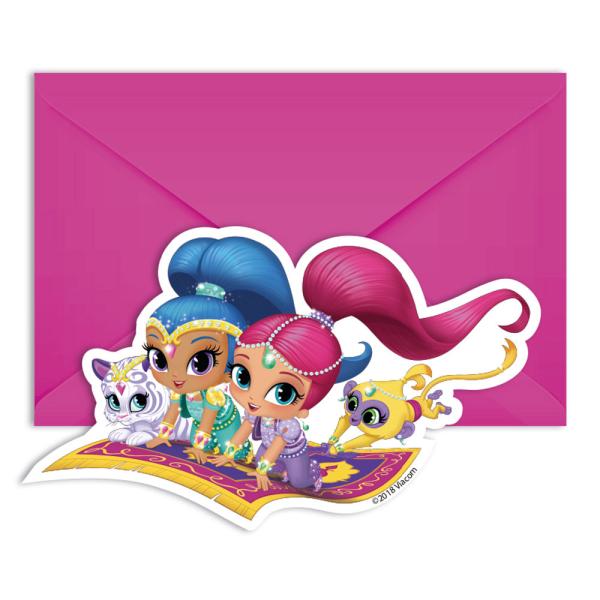 Shimmer and Shine Glitter Friends Invitasjonskort