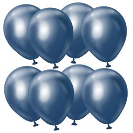 Premium Små Latexballonger Chrome Navy 100-pakning