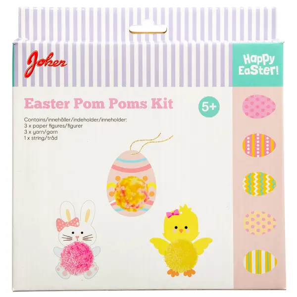 Påske Hobbysett Pom Pom Figurer