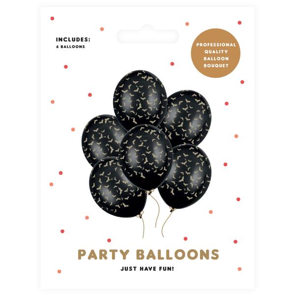 Latexballonger Flaggermus Svart Pastell