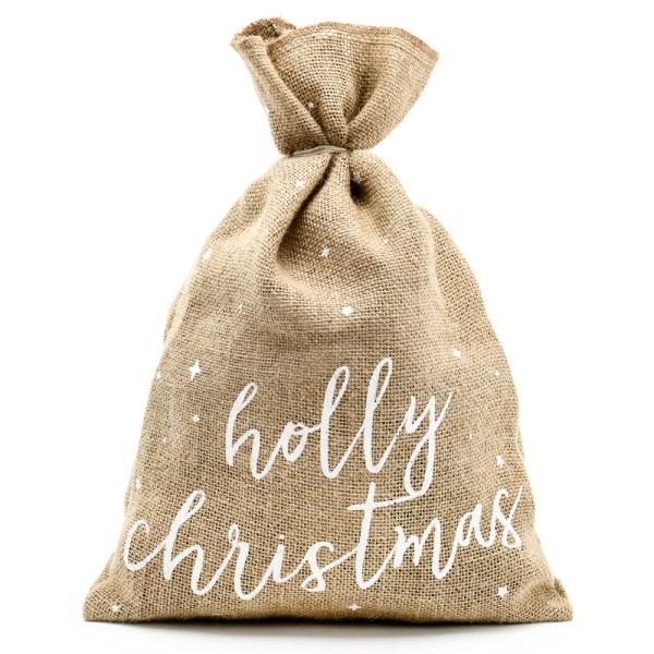 Holly Christmas Jutesekk