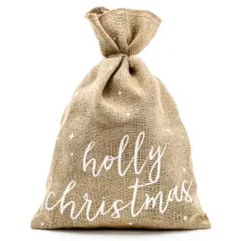 Holly Christmas Jutesekk