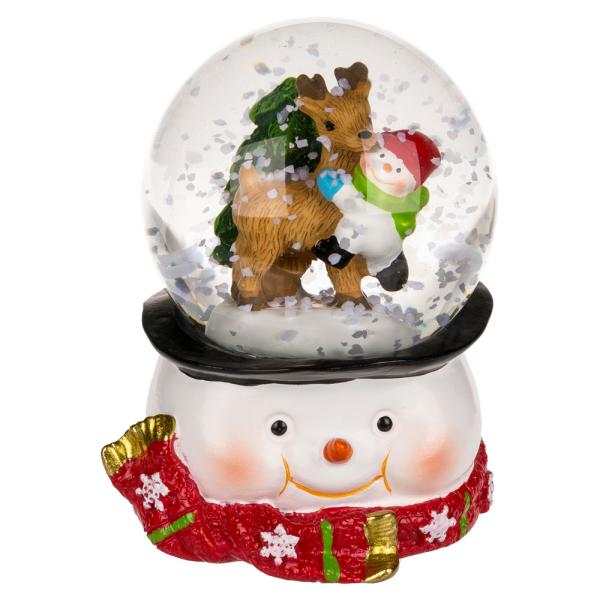 Mini Snøkule med Julefigur Snømann