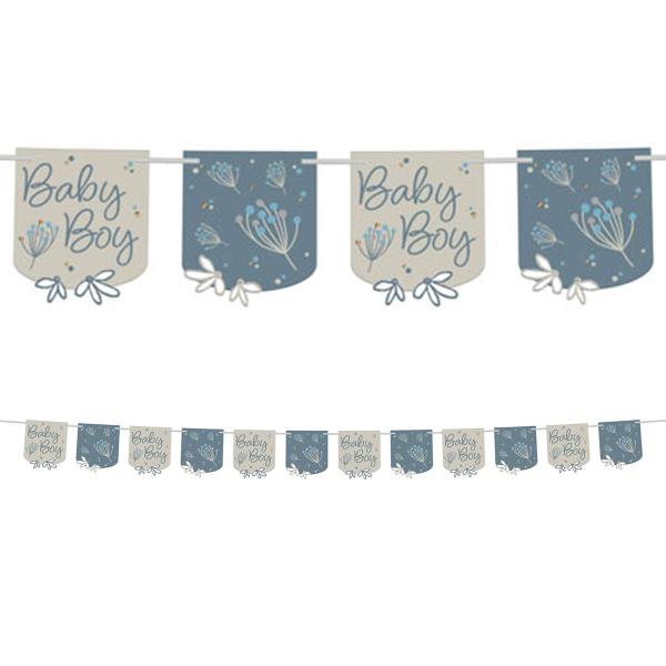 Flaggirlander Baby Boy Blomstring