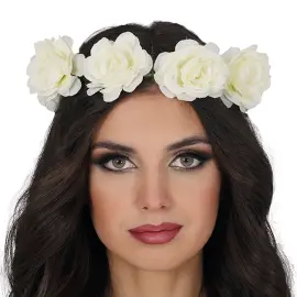 Blomsterkrans med Roser Hvit