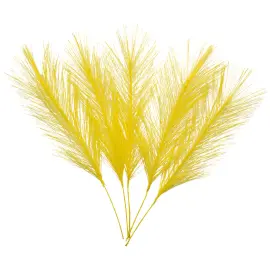 Syntetiske Fj&aelig;rer Gule 5-pakning