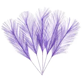 Syntetiske Fj&aelig;rer M&oslash;rklilla 5-pakning