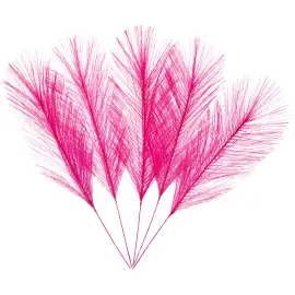 Syntetiske Fj&aelig;rer M&oslash;rkrosa 5-pakning