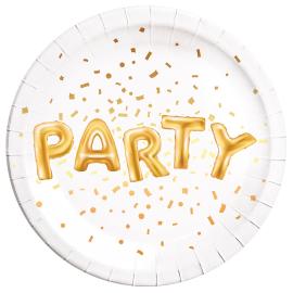 Gold Party Papptallerkener