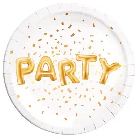 Gold Party Papptallerkener