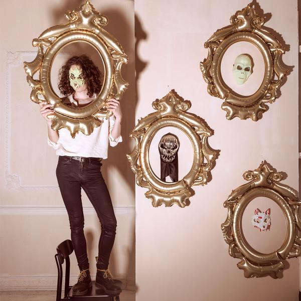 Hodeskalle Helmaske Sølv/Svart