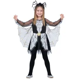 Skimrende Edderkopp Kjole med H&aring;rb&oslash;yle Barn 7-9 &aring;r