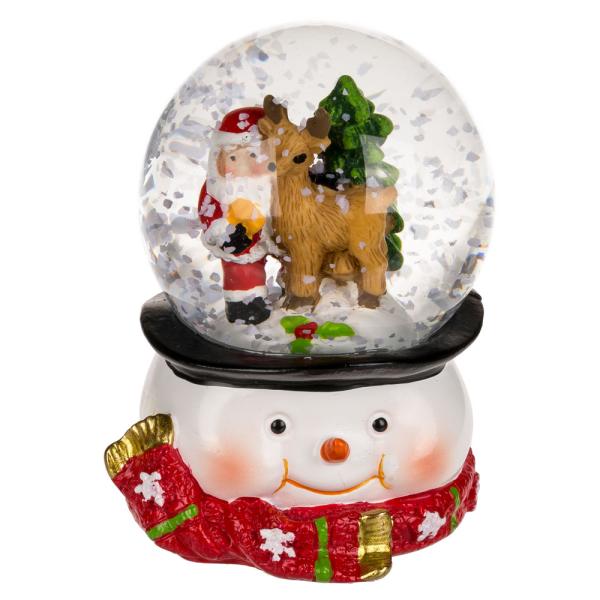 Mini Snøkule med Julefigur Snømann