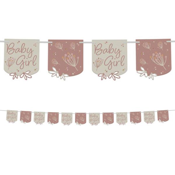 Flaggirlander Baby Girl Blomstring
