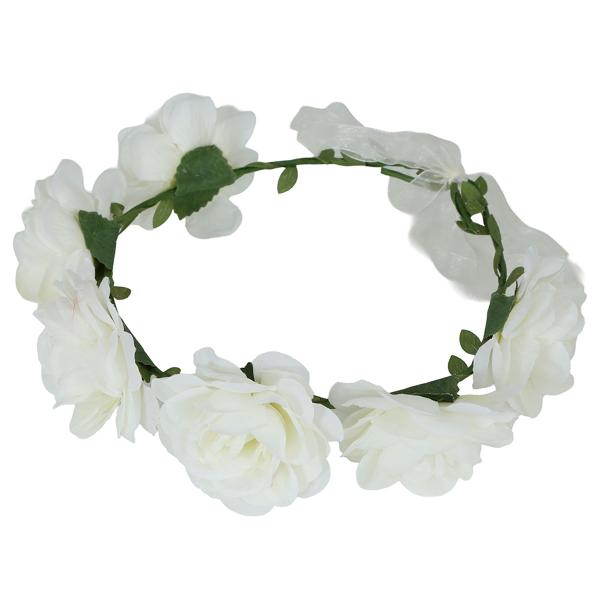 Blomsterkrans med Roser Hvit