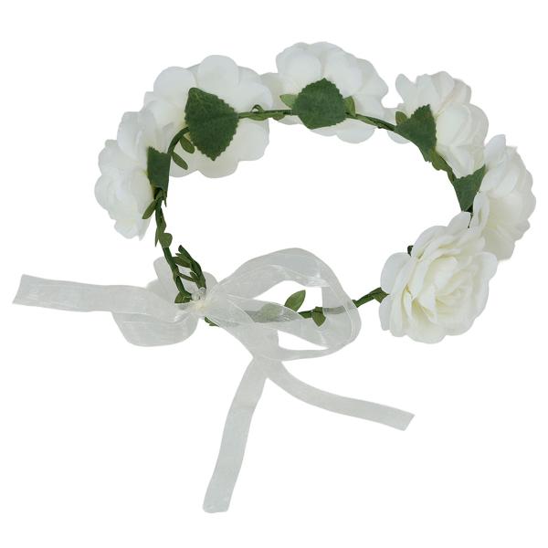 Blomsterkrans med Roser Hvit