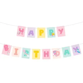 Gabbys Dukkehus Girlander Happy Birthday 180 x 15 cm