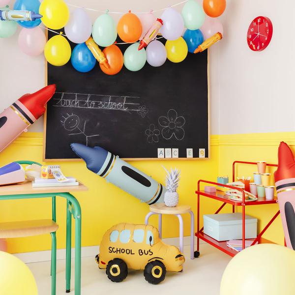 Stående Folieballong Skolebuss