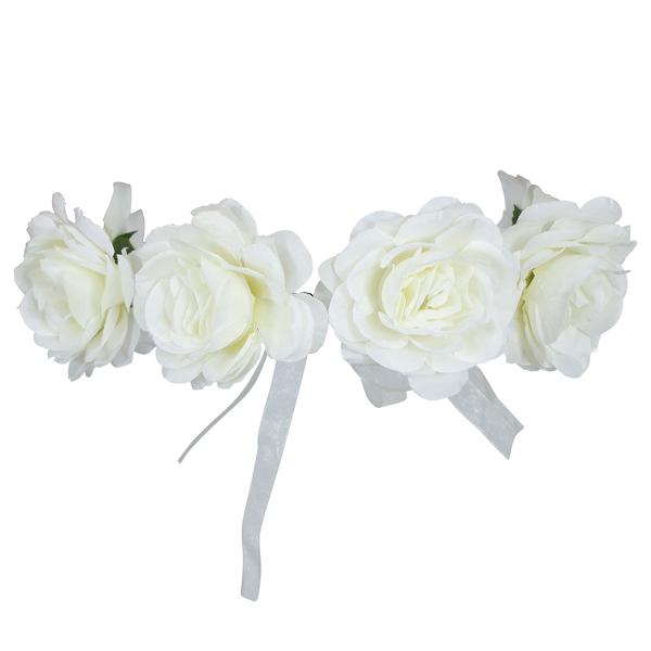 Blomsterkrans med Roser Hvit