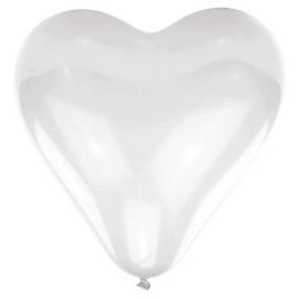Hjerteformede Latexballonger Hvite