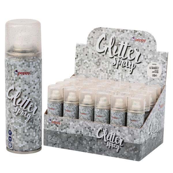 Sølv Glitter Hårspray