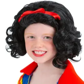 Sn&oslash; Prinsesse Svart Parykk Barn