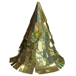 Festhatter med Frynser/Prikker Gull 5-pakning