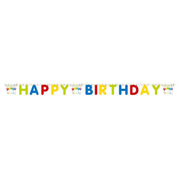 Happy Birthday Streamers Girlander