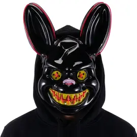 Maske Skummel Kanin med LED