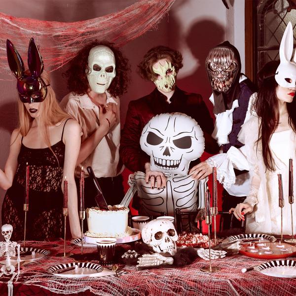 Hodeskalle Helmaske Sølv/Svart